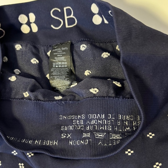 Sweaty Betty Ski Base Layer Leggings Blue Fair Isle Jacquard Womens Size XS - Picture 6 of 6